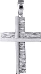 Σταυροί Βάπτισης - Αρραβώνα Αντρικός σταυρός λευκόχρυσος Κ9 013820 013820 Ανδρικό Χρυσός 9 Καράτια από το Kosmima24