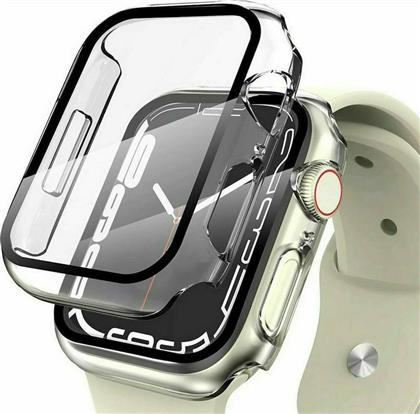 Tech-Protect Defense 360 Πλαστική Θήκη με Τζαμάκι σε Διάφανο χρώμα για το Apple Watch 45mm