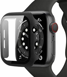 Tech-Protect Defense 360 Πλαστική Θήκη με Τζαμάκι σε Μαύρο χρώμα για το Apple Watch 45mm από το Public