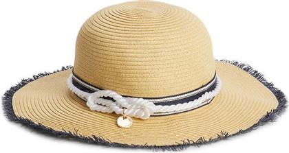 Tommy Hilfiger Coast Straw Γυναικείο Ψάθινο Καπέλο Floppy Μπεζ από το Modivo