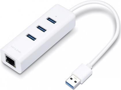TP-LINK v3 USB 3.0 Hub 3 Θυρών με σύνδεση USB-A / Ethernet Λευκό από το e-shop