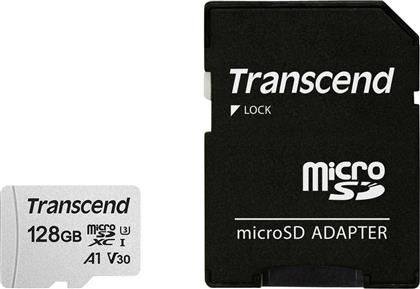 Transcend 300s microSDXC 128GB Class 10 U3 V30 A1 UHS-I με αντάπτορα