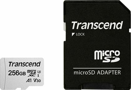 Transcend 300s microSDXC 256GB Class 10 U3 V30 A1 UHS-I με αντάπτορα