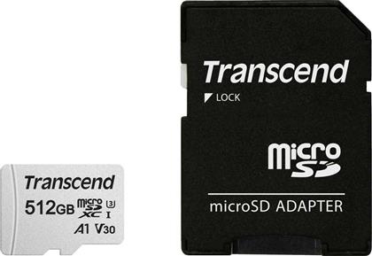 Transcend 300s microSDXC 512GB Class 10 U3 V30 A1 with Adapter