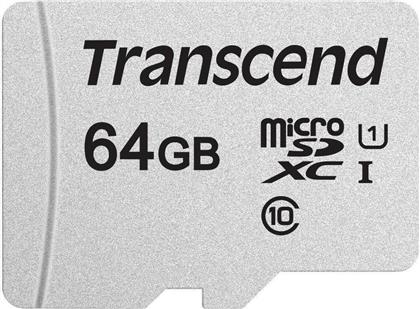 Transcend 300s microSDXC 64GB Class 10 U1 UHS-I από το e-shop