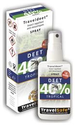 Travel Deet 40% Εντομοαπωθητικό Spray XL 200ml Travelsafe από το Esmarket