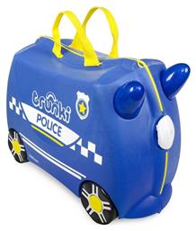 Percy Police Car Βαλίτσα Καμπίνας με ύψος 31cm σε Μπλε χρώμα Trunki από το Plus4u