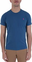 U.S. Polo Assn. Ανδρικό T-shirt Μπλε Μονόχρωμο από το Tobros