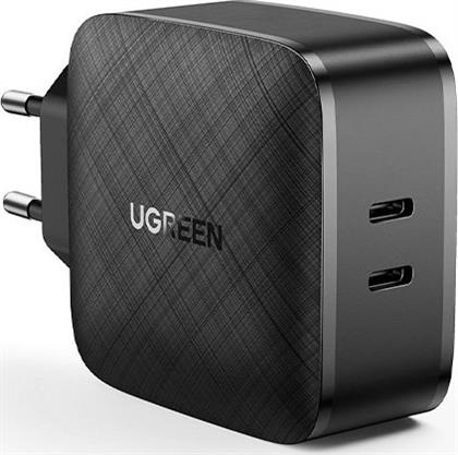 Ugreen Φορτιστής Χωρίς Καλώδιο με 2 Θύρες USB-C 66W Quick Charge 3.0 / Quick Charge 2.0 / Power Delivery Μαύρος (CD216) από το e-shop