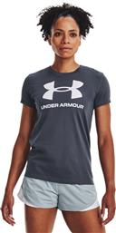 Under Armour Sportstyle Graphic Γυναικείο Αθλητικό T-shirt Fast Drying Γκρι