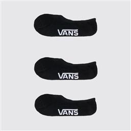 Vans Ανδρικές Μονόχρωμες Κάλτσες Μαύρες 3Pack από το Zakcret Sports