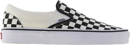 Vans Checkerboard Classic Πάνινα Ανδρικά Slip-On Λευκά