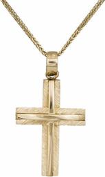 Βαπτιστικοί Σταυροί με Αλυσίδα Ανδρικός σταυρός αρραβώνα Κ18 με αλυσίδα 033604C 033604C Ανδρικό Χρυσός 18 Καράτια από το Kosmima24