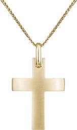 Βαπτιστικοί Σταυροί με Αλυσίδα Χρυσός σταυρός αρραβώνα Κ14 με αλυσίδα 033728C 033728C Ανδρικό Χρυσός 14 Καράτια