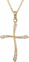 Βαπτιστικοί Σταυροί με Αλυσίδα Χρυσός σταυρός γυναικείος Κ14 C002452 002452C Γυναικείο Χρυσός 14 Καράτια