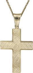 Βαπτιστικοί Σταυροί με Αλυσίδα Χρυσός βαπτιστικός σταυρός για αγόρι 14Κ C000691 000691C Ανδρικό Χρυσός 14 Καράτια