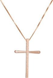 Βαπτιστικοί Σταυροί με Αλυσίδα Γυναικείος ροζ gold σταυρός με αλυσίδα Κ14 036986C 036986C Γυναικείο Χρυσός 14 Καράτια από το Kosmima24