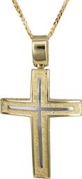 Βαπτιστικοί Σταυροί με Αλυσίδα Κλασικός σταυρός με αλυσίδα Κ14 024249C 024249C Ανδρικό Χρυσός 14 Καράτια από το Kosmima24