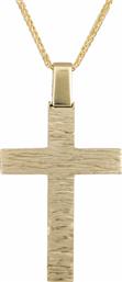 Βαπτιστικοί Σταυροί με Αλυσίδα Βαπτιστικός σταυρός για αγόρι Κ14 C023249 023249C Ανδρικό Χρυσός 14 Καράτια
