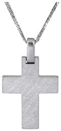 Βαπτιστικοί Σταυροί με Αλυσίδα Βαπτιστικός σταυρός Κ18 με αλυσίδα λευκόχρυσος 029128C 029128C Ανδρικό Χρυσός 18 Καράτια από το Kosmima24