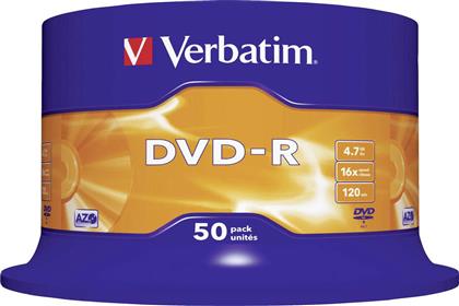 Verbatim Εγγράψιμα DVD-R 16x 4.7GB Cake Box 50τμχ από το e-shop