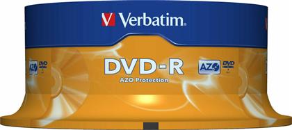 Verbatim Εγγράψιμα DVD-R 16x 4.7GB Cake Box 25τμχ από το Kotsovolos