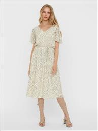 Vero Moda Mini Καλοκαιρινό All Day Φόρεμα Κοντομάνικο Beige/Birch από το Spartoo
