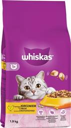 Whiskas 1+ Ξηρά Τροφή για Ενήλικες Γάτες με Κοτόπουλο 1.9kg από το ΑΒ Βασιλόπουλος