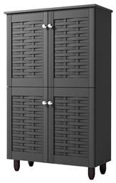 Ξύλινη Παπουτσοθήκη Warren Plus με 6 Ράφια Γκρι 77x33.5x123.5cm - Polihome από το Polihome